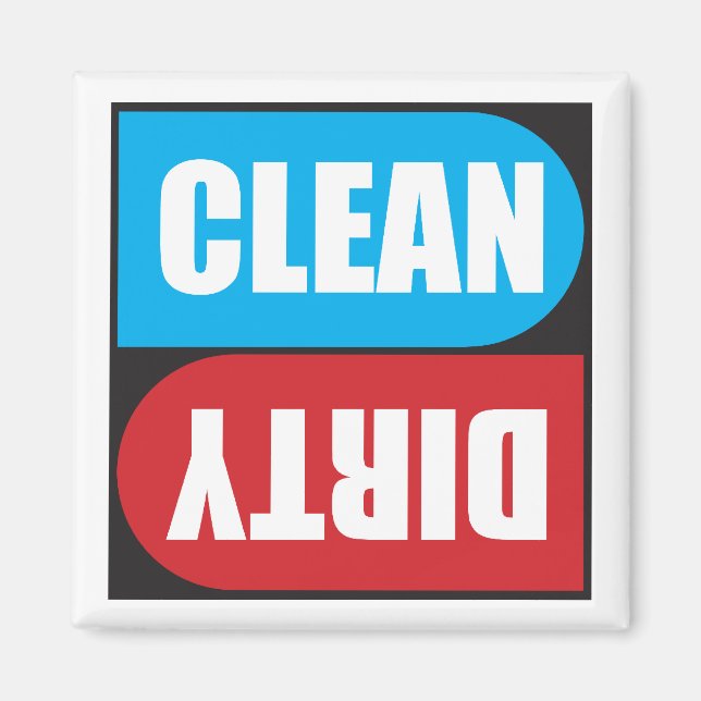 Dirty Clean Magnet for Dishwasher (Front)