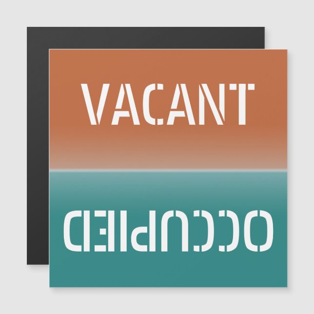 Dirty Clean Vacant Occupied Magnetic Card (Front/Back)