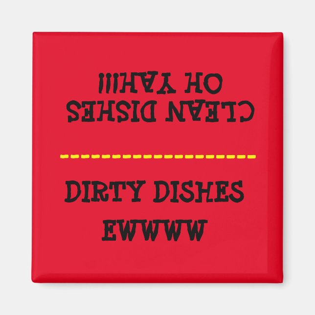 Dirty Dishes Clean Dishes Magnet (Front)