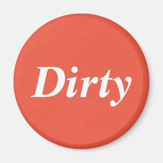 Dirty dishwasher orange magnet