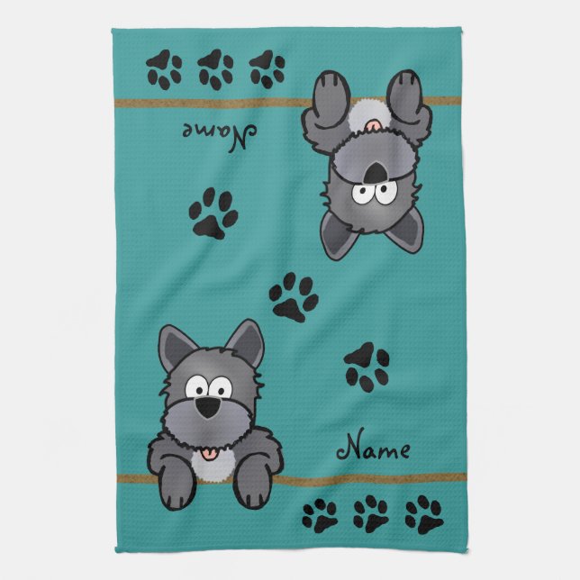 Dirty Dog Tea Towel (Vertical)