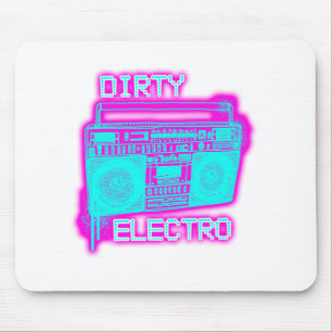 DIRTY ELECTRO dance club DJ girls an guys neon Mouse Mat