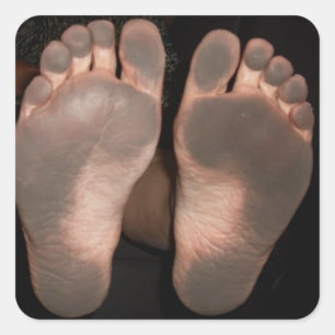DIRTY FEET SQUARE STICKER