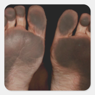 DIRTY FEET SQUARE STICKER