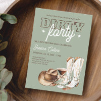 Dirty Forty Western Sage Green 40th Birthday Party