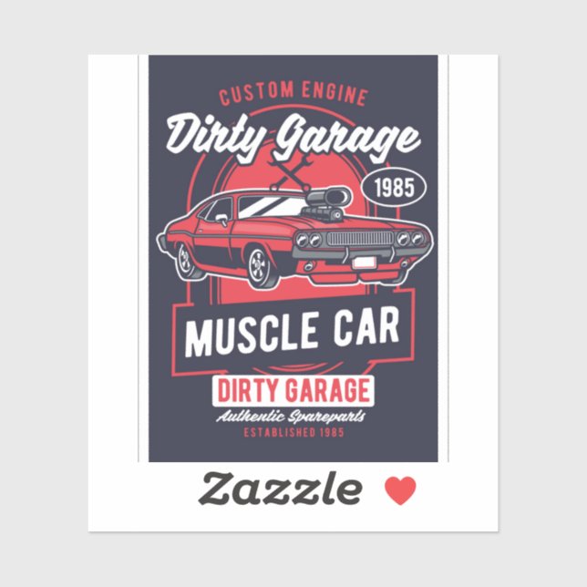 Dirty Garage Muscle Car Club (Sheet)