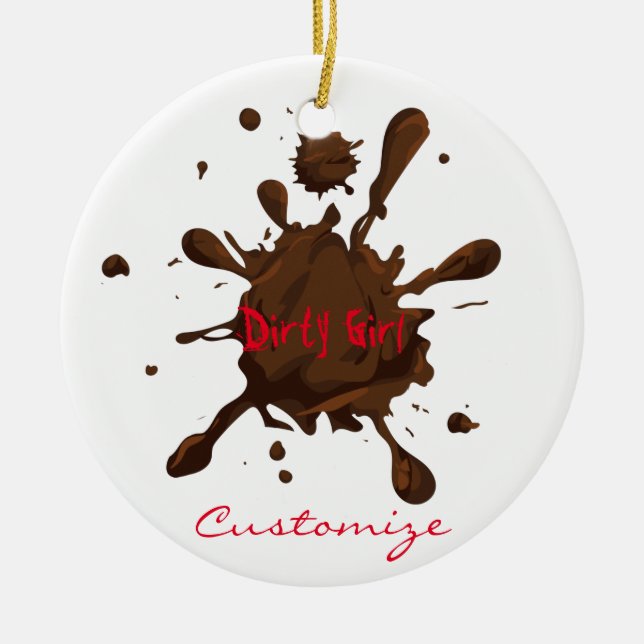 Dirty Girl Thunder_Cove Ceramic Tree Decoration (Front)