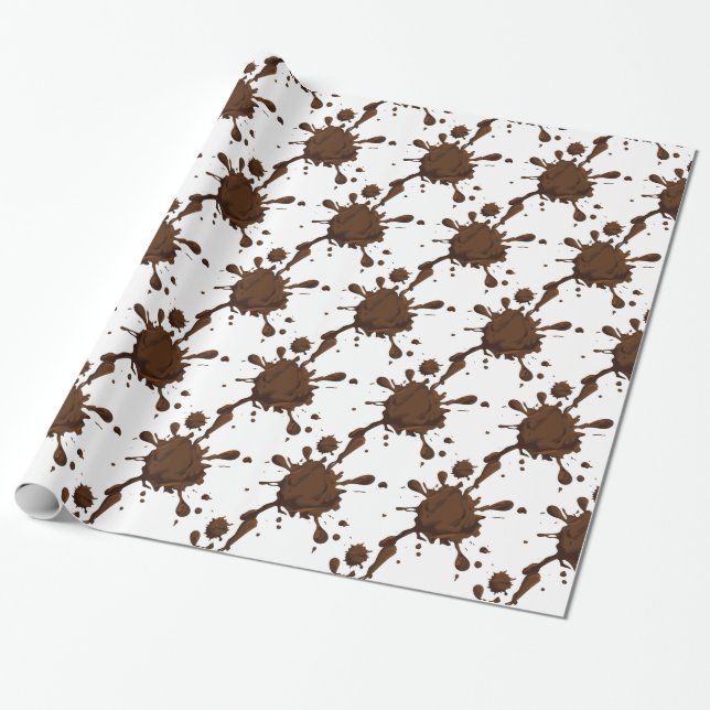 Dirty Girl Thunder_Cove  Mud Splats Wrapping Paper (Unrolled)