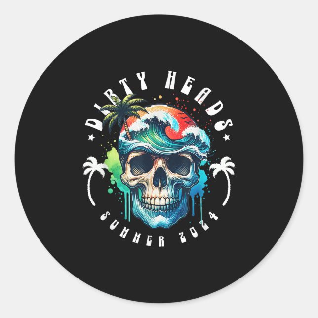 Dirty Heady Summer 2024 Beach  Classic Round Sticker (Front)