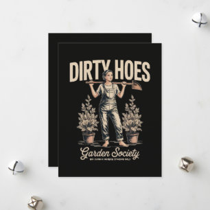 Dirty Hoes Garden Society Funny Gardener Holiday Card