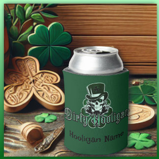 Dirty Hooligan Logo - Personalised Can Cooler