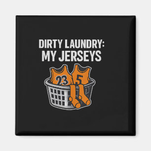 Dirty Laundry My Jerseys Sketll Humor Novelty Magnet