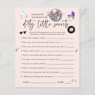 Dirty Little Secrets Roller Skating Bachelorette