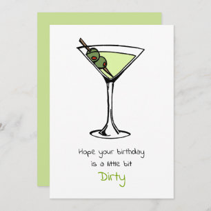 Dirty Martini 30 Birthday  Card