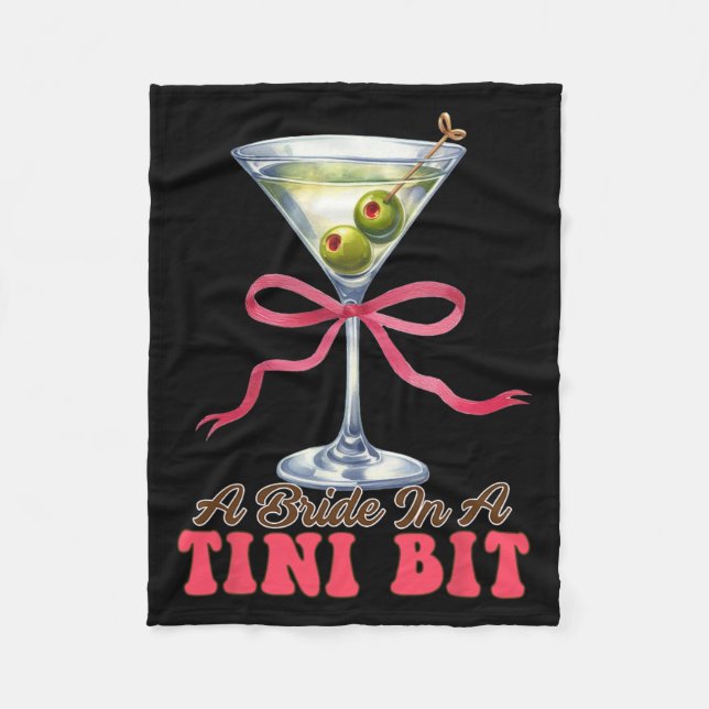 Dirty Martini Bachelorette Bridal Bow A Bride In A Fleece Blanket (Front)