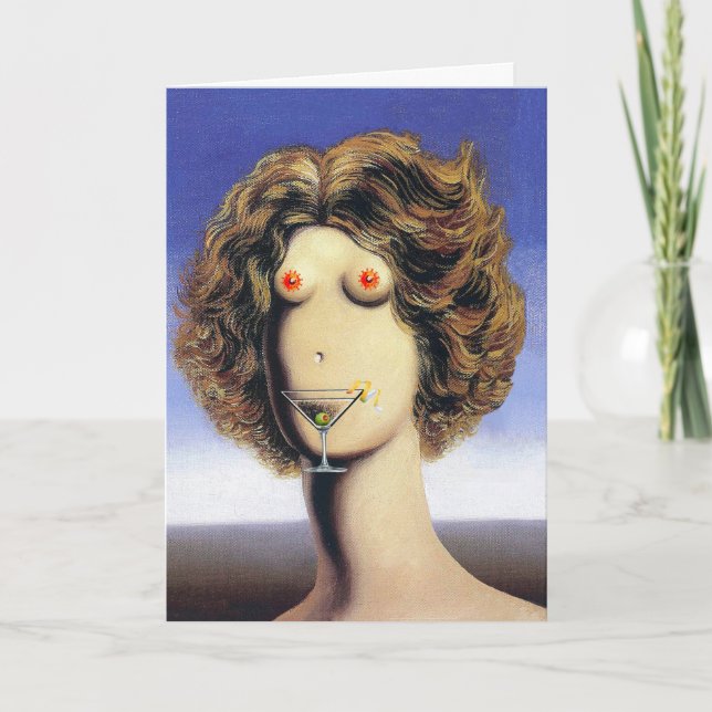 Dirty Martini Birthday Greeting Card (Front)