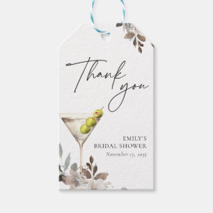 Dirty Martini Cocktail Bridal Shower Gift Tags