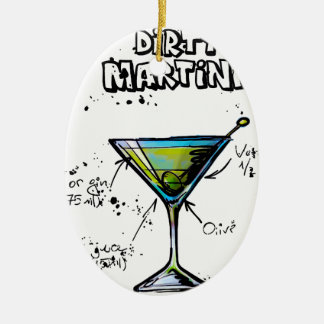 Dirty Martini Cocktail Recipe Ceramic Tree Decoration