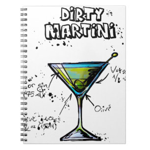 Dirty Martini Cocktail Recipe Notebook