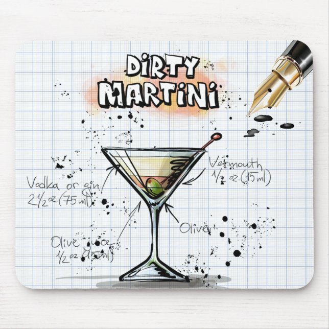 Dirty Martini Mouse Mat (Front)