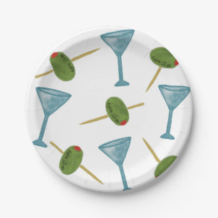 Dirty Martini Party Plates
