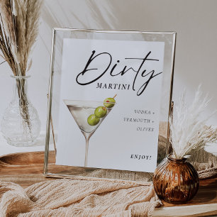 Dirty Martini Sign Signature Drink