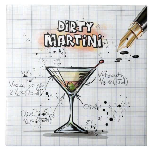 Dirty Martini Tile (Front)