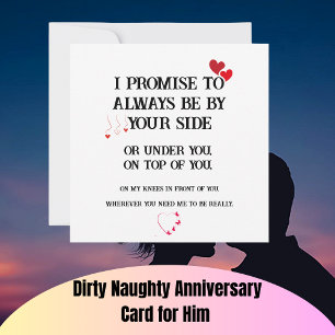 Dirty Naughty Anniversary Card for Him