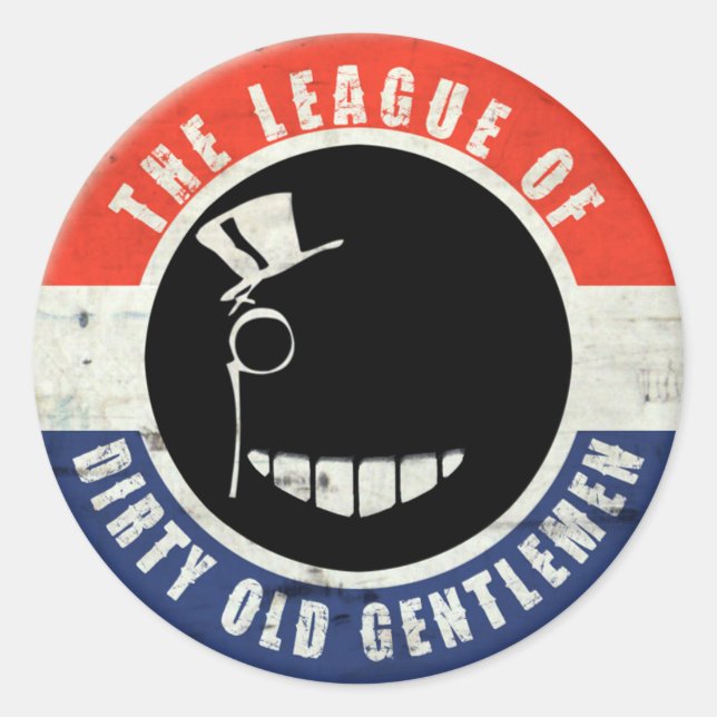 Dirty Old Gentlemen "Button" Sticker (Front)