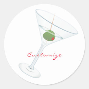 Dirty Olive Martini Thunder_Cove Classic Round Sticker