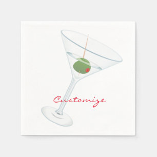 Dirty Olive Martini Thunder_Cove Napkin
