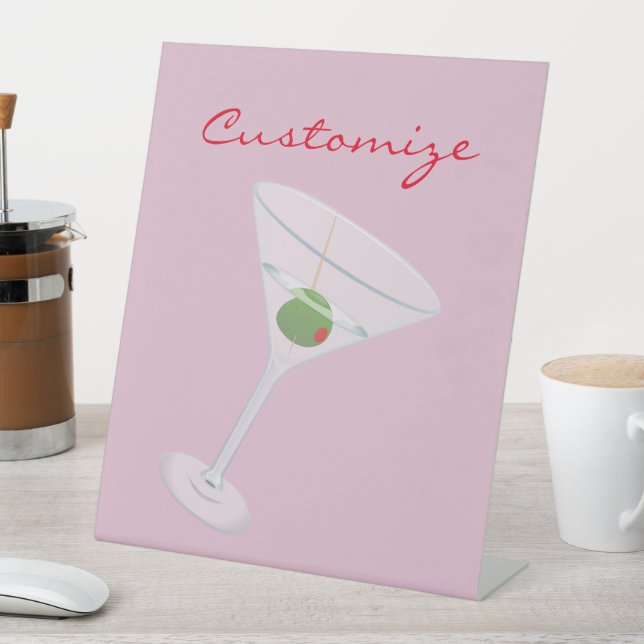 Dirty Olive Martini Thunder_Cove   Pedestal Sign (In SItu)