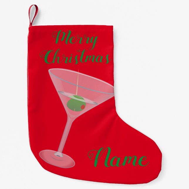 Dirty Olive Martini Thunder_Cove Small Christmas Stocking (Front)