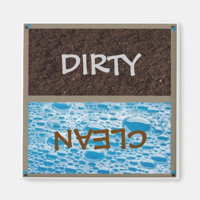 Dirty or Clean Dish Washer Magnet (Front)