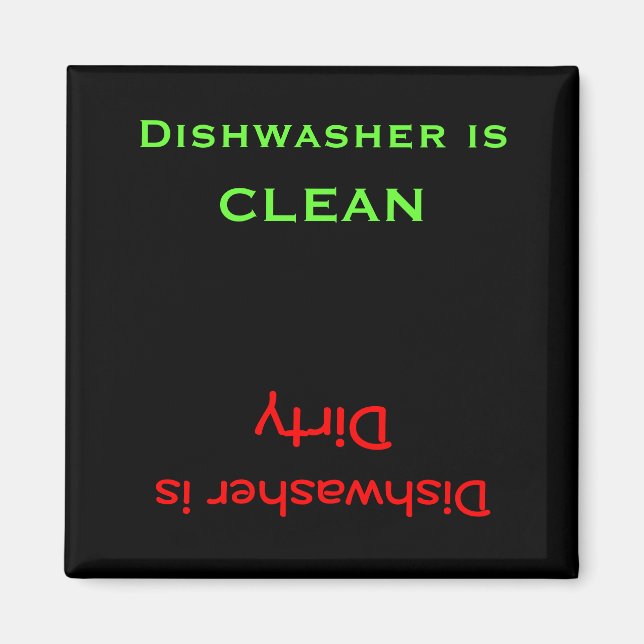 Dirty or Clean Dishes Magnet (Front)