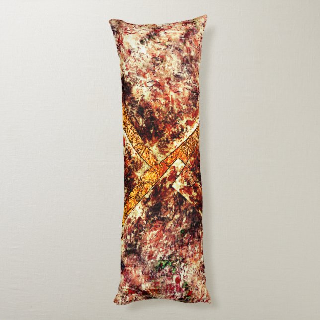 Dirty or rusty disorganised layers on brown marble body cushion (Back (Vertical))