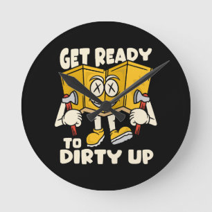 Dirty outdoor - camping funny round clock