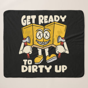 Dirty outdoor - camping funny sherpa blanket