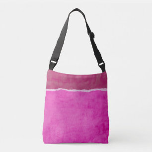 Dirty pink ripped paper crossbody bag
