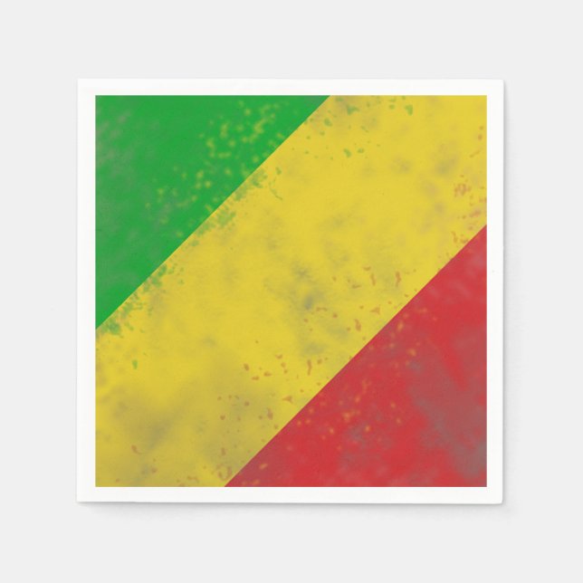 Dirty Rasta Stripes Napkin (Front)