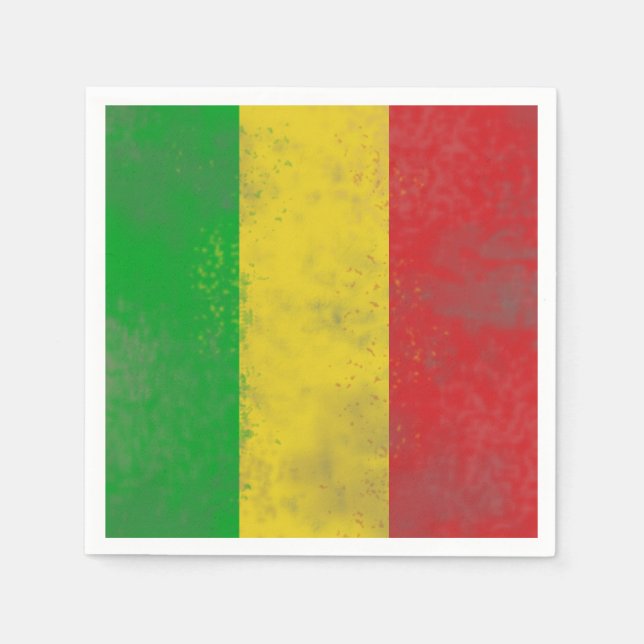 Dirty Rasta Stripes Napkin (Front)