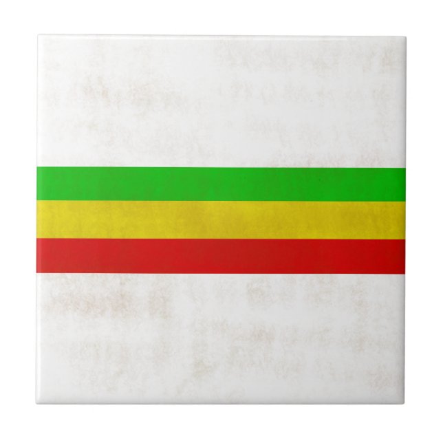 Dirty Rasta Stripes Tile (Front)