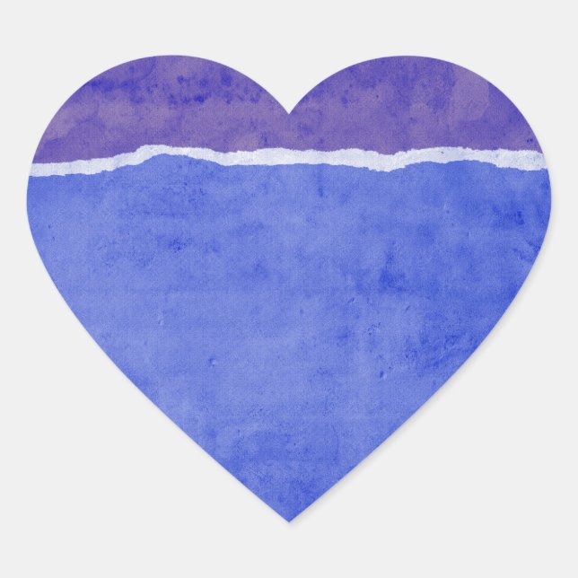 Dirty ripped paper heart sticker (Front)