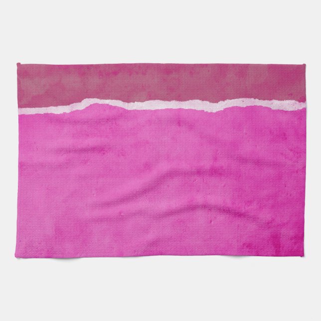 Dirty ripped pink paper tea towel (Horizontal)