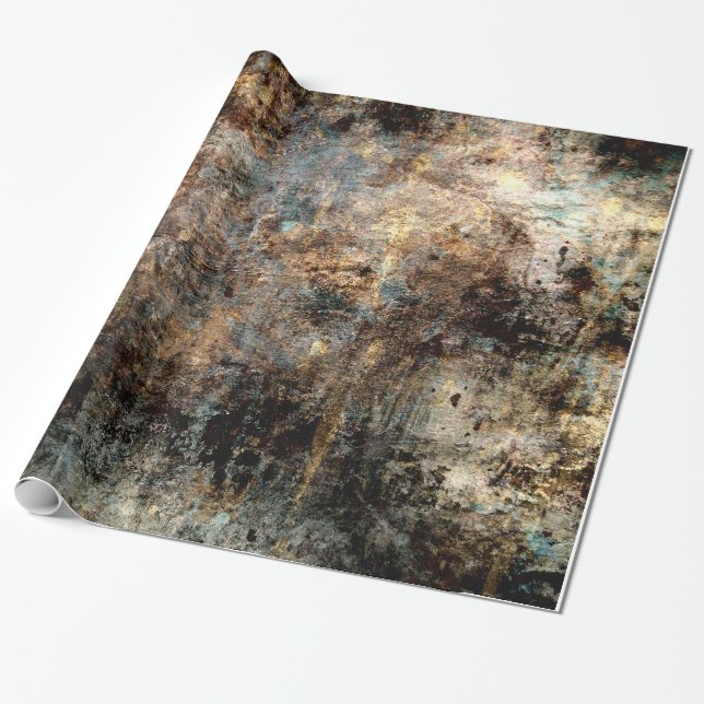 Dirty Rusty Grunge Surface Wrapping Paper (Unrolled)