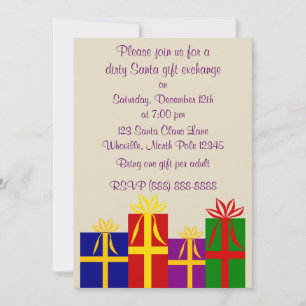 Dirty Santa Christmas Invitation