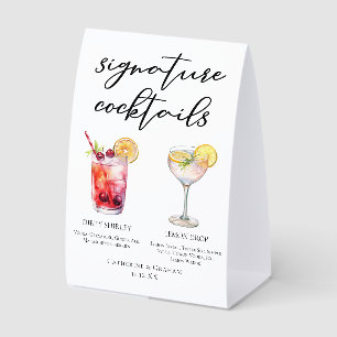 Dirty Shirley Lemon Drop Signature Cocktails Menu