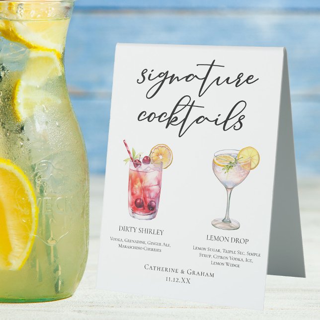 Dirty Shirley Lemon Drop Signature Cocktails Menu (Creator Uploaded)