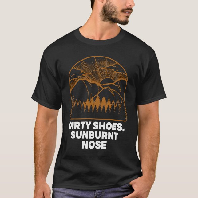 Dirty Shoes Sunburnt Nose Hiking Summer Hiker Trop T-Shirt (Front)