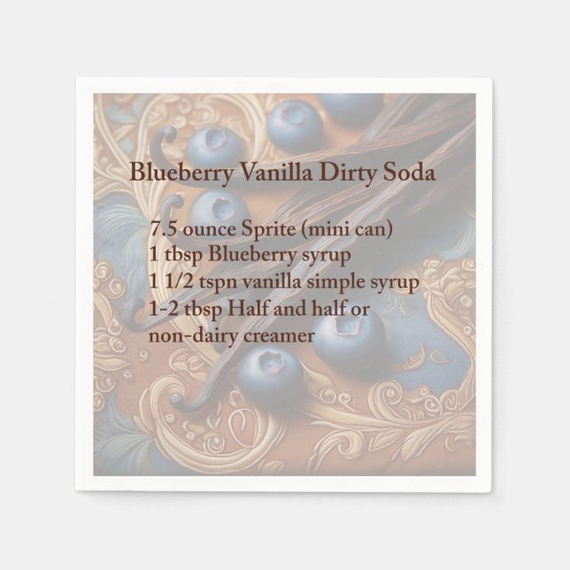 Dirty Soda Blueberry Napkin (Front)